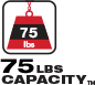 Capacité de 75 lb